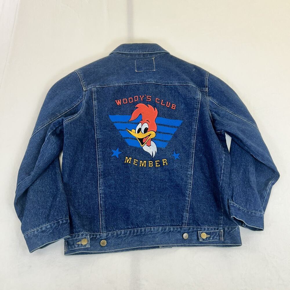 1957 Walter Lantz Woody Woodpecker Woody's Club Member Denim Jacket Sz 13 Chrty - Picture 9 of 10